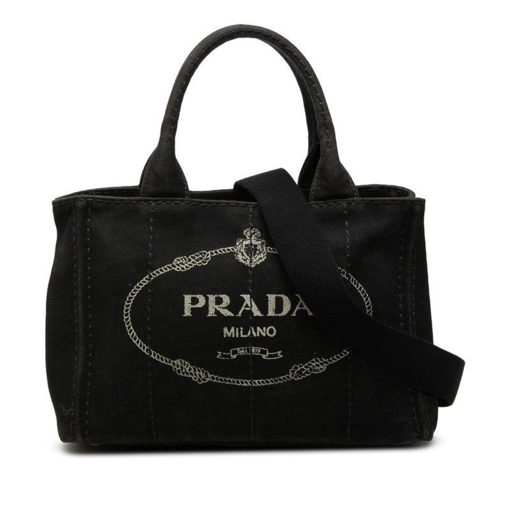Prada Triangle Logo Plate Canapa Mini Handbag